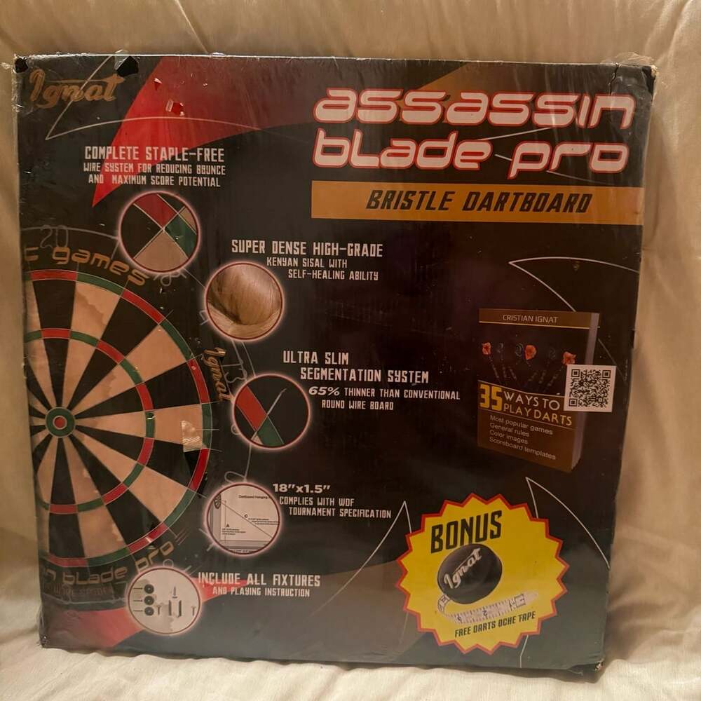 Ignat Games Assassin Blade Pro Bristle Dartboard
